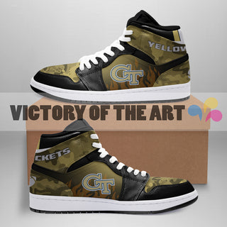 Pro Shop Camo Logo Georgia Tech Yellow Jackets Jordan Sneakers