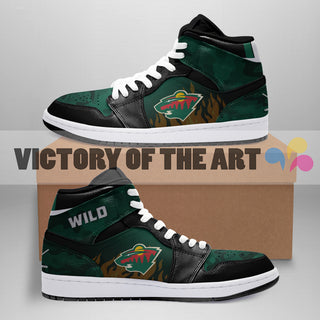 Pro Shop Camo Logo Minnesota Wild Jordan Sneakers