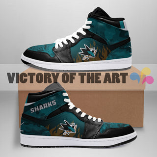 Pro Shop Camo Logo San Jose Sharks Jordan Sneakers