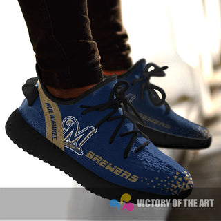 Simple Logo Milwaukee Brewers Sneakers As Special Shoes