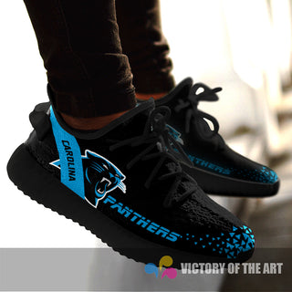 Simple Logo Carolina Panthers Sneakers As Special Shoes