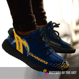 Simple Logo Los Angeles Chargers Sneakers As Special Shoes