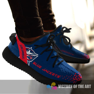 Simple Logo Columbus Blue Jackets Sneakers As Special Shoes