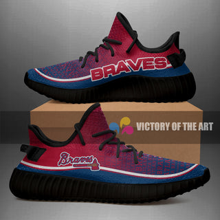 Words In Line Logo Atlanta Braves Yeezy Shoes