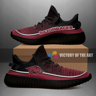 Words In Line Logo Arkansas Razorbacks Yeezy Shoes