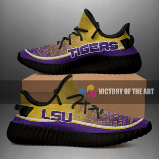 Words In Line Logo LSU Tigers Yeezy Shoes