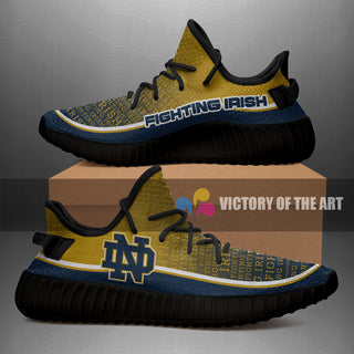 Words In Line Logo Notre Dame Fighting Irish Yeezy Shoes