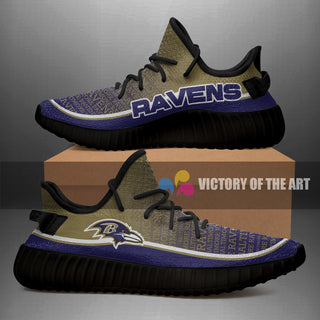 Words In Line Logo Baltimore Ravens Yeezy Shoes