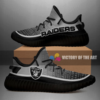 Words In Line Logo Oakland Raiders Yeezy Shoes