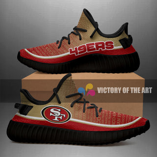 Words In Line Logo San Francisco 49ers Yeezy Shoes