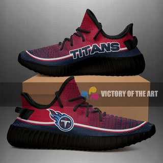 Words In Line Logo Tennessee Titans Yeezy Shoes