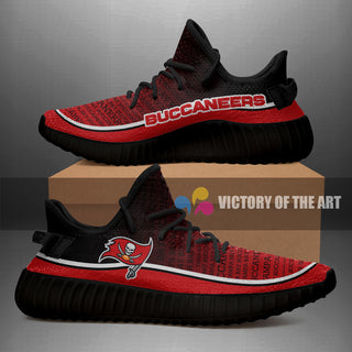 Words In Line Logo Tampa Bay Buccaneers Yeezy Shoes