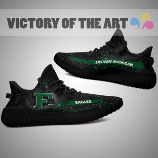 Art Scratch Mystery Eastern Michigan Eagles Shoes Yeezy