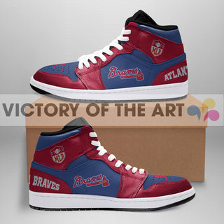 Simple Logo Atlanta Braves Jordan Shoes