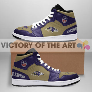 Simple Logo Baltimore Ravens Jordan Shoes