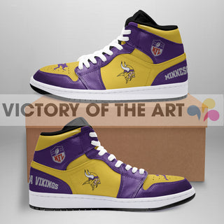 Simple Logo Minnesota Vikings Jordan Shoes