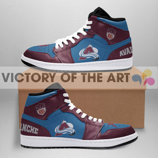 Simple Logo Colorado Avalanche Jordan Shoes