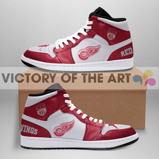 Simple Logo Detroit Red Wings Jordan Shoes