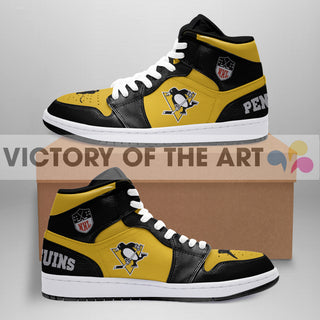 Simple Logo Pittsburgh Penguins Jordan Shoes