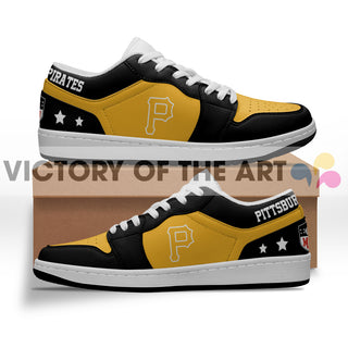Gorgeous Simple Logo Pittsburgh Pirates Low Jordan Shoes