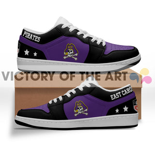 Gorgeous Simple Logo East Carolina Pirates Low Jordan Shoes