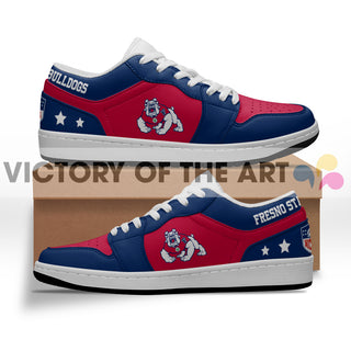 Gorgeous Simple Logo Fresno State Bulldogs Low Jordan Shoes