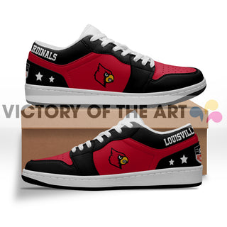 Gorgeous Simple Logo Louisville Cardinals Low Jordan Shoes