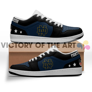 Gorgeous Simple Logo Notre Dame Fighting Irish Low Jordan Shoes