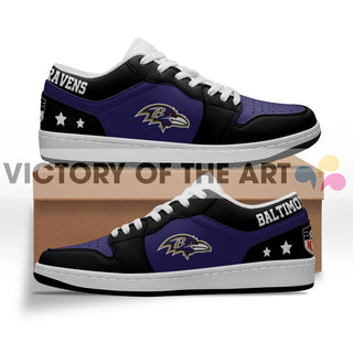 Gorgeous Simple Logo Baltimore Ravens Low Jordan Shoes
