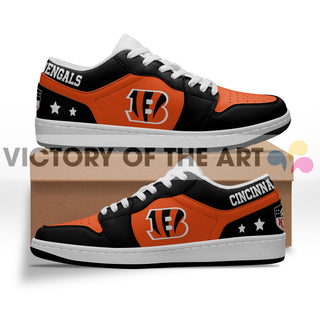 Gorgeous Simple Logo Cincinnati Bengals Low Jordan Shoes