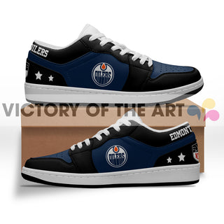 Gorgeous Simple Logo Edmonton Oilers Low Jordan Shoes