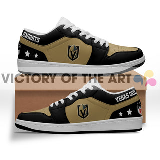 Gorgeous Simple Logo Vegas Golden Knights Low Jordan Shoes