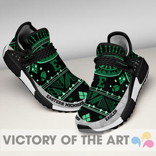 Wonderful Pattern Human Race Eastern Michigan Eagles Shoes For Fans