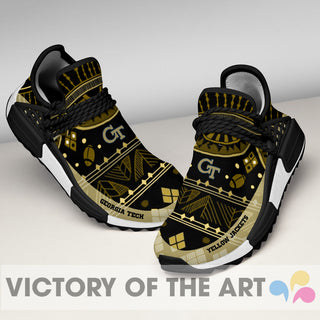 Wonderful Pattern Human Race Georgia Tech Yellow Jackets Shoes For Fans