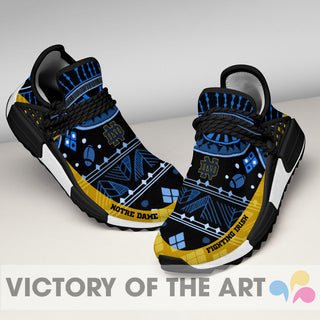 Wonderful Pattern Human Race Notre Dame Fighting Irish Shoes For Fans