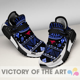 Wonderful Pattern Human Race SMU Mustangs Shoes For Fans