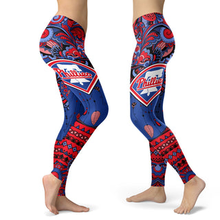 Boho Philadelphia Phillies Leggings With Fantastic Art