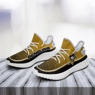 Colorful Line Words Pittsburgh Penguins Yeezy Shoes