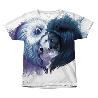 Funny White Yin And Yang Lion Style All Over Print Shirts