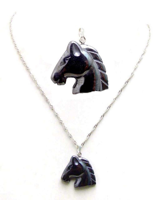 Horse Head Black Hematite Necklaces