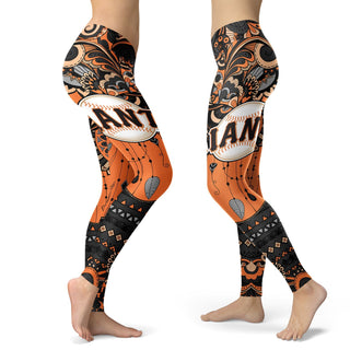 Boho San Francisco Giants Leggings With Fantastic Art