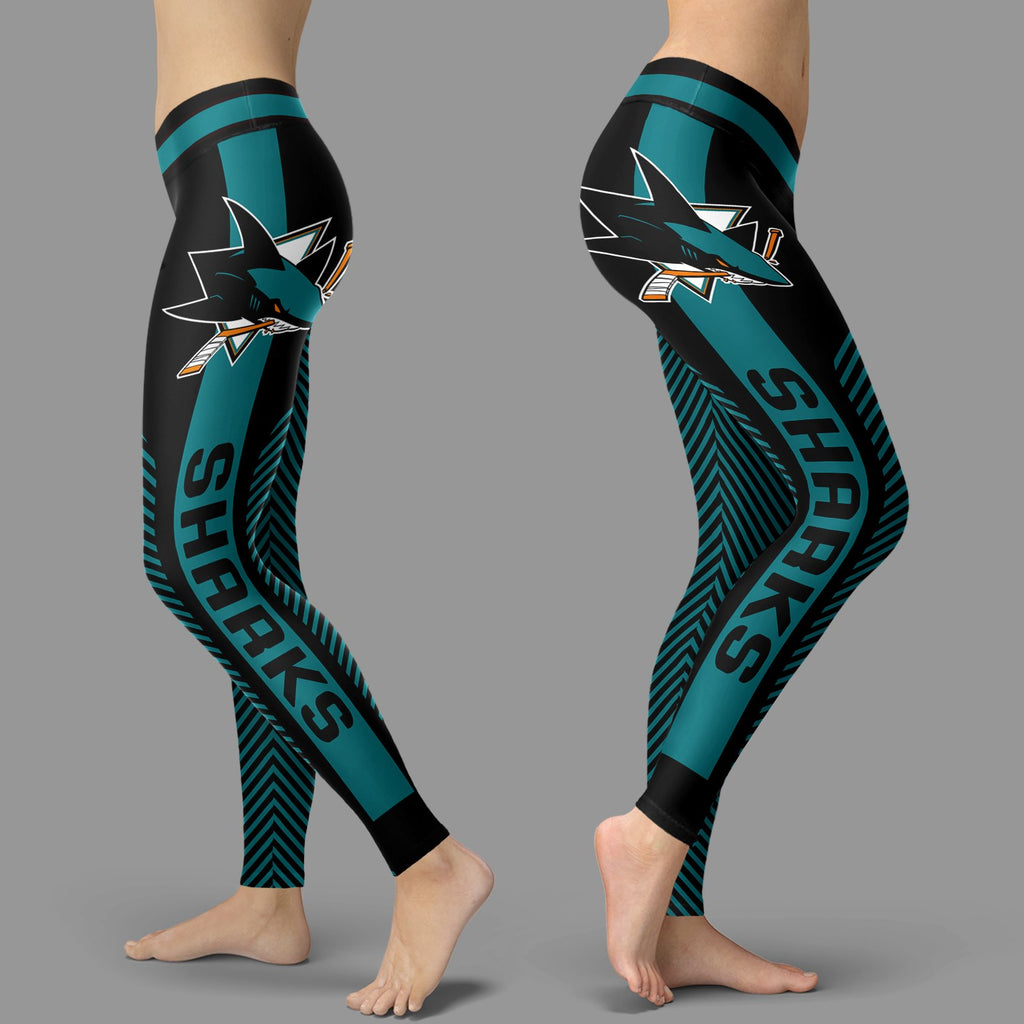 Colorful Gorgeous Fitting Fabulous San Jose Sharks Leggings