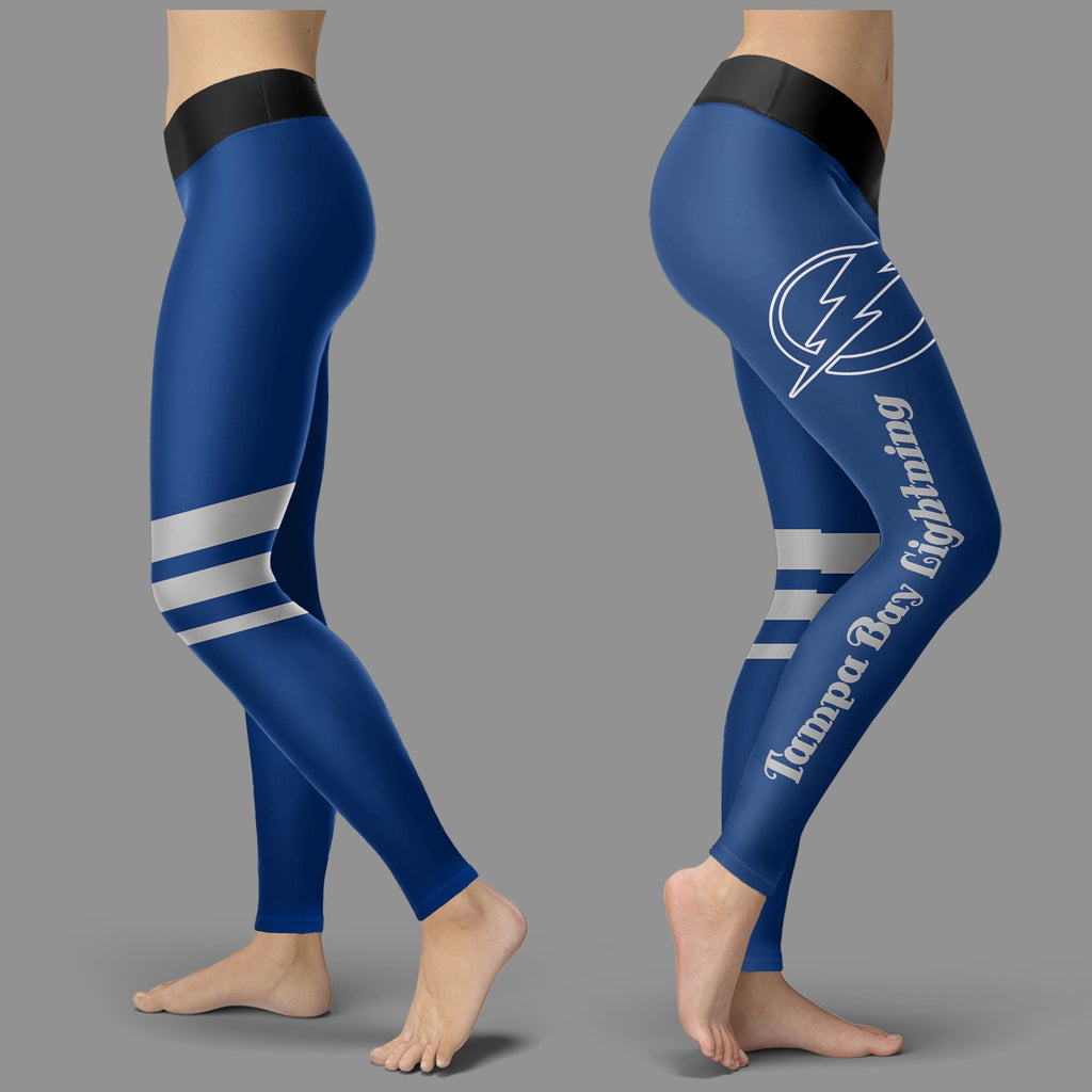 Through Logo Spread Body Striped Circle Tampa Bay Lightning Leggings