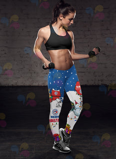 Funny Merry Christmas Toronto Blue Jays Leggings
