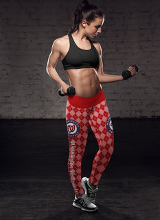 Cosy Seamless Colorful Washington Nationals Leggings