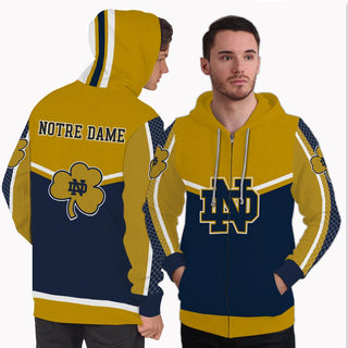 Strong Gorgeous Fitting Notre Dame Fighting Irish Zip Hoodie