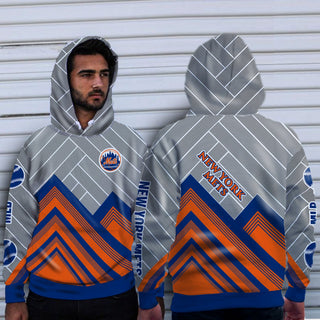 Simple Cross Line New York Mets Hoodie