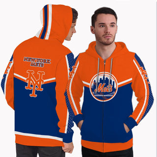 Strong Gorgeous Fitting New York Mets Zip Hoodie