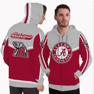 Strong Gorgeous Fitting Alabama Crimson Tide Zip Hoodie