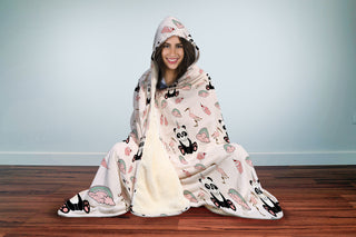 Beautiful Rose Pandicorn Hooded Blankets Suchlike Presents